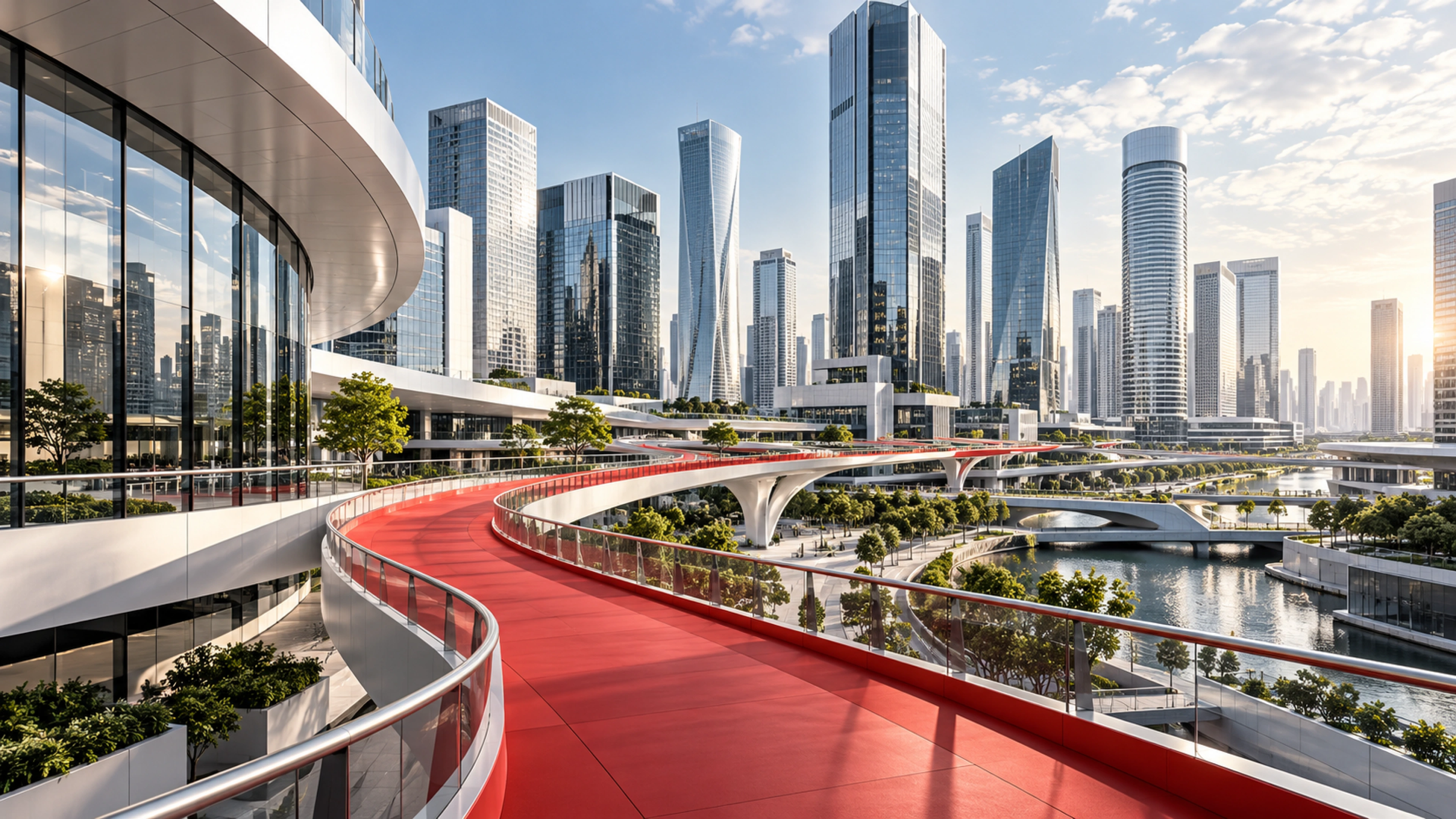 Illustrative connected business district