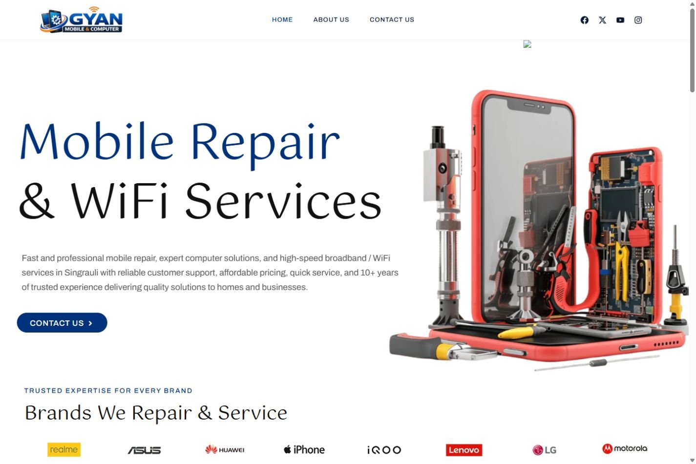 Gyan Mobile & Computer desktop website