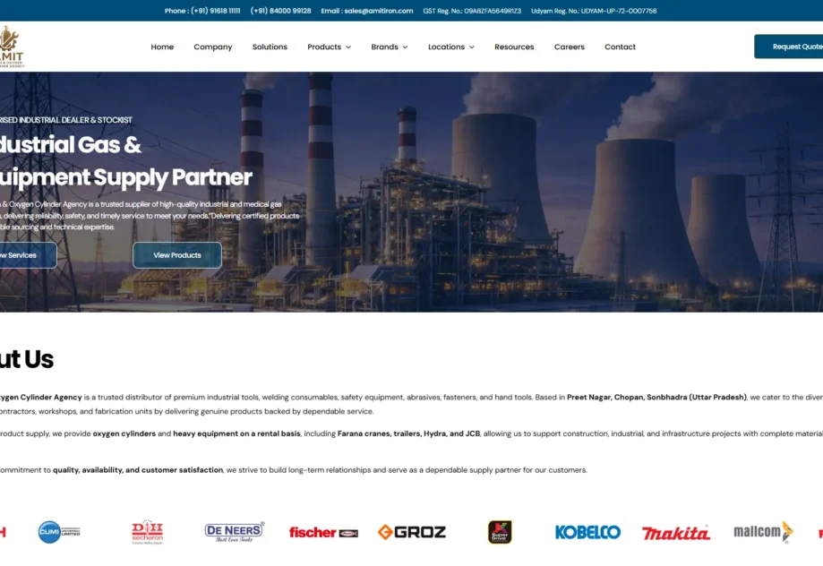 Amit Iron & Oxygen Cylinder Agency is a trusted distributor of premium industrial tools, welding consumables, safety equipment, abrasives, fasteners, and hand tools. Based in Preet Nagar, Chopan, Sonbhadra (Uttar Pradesh).