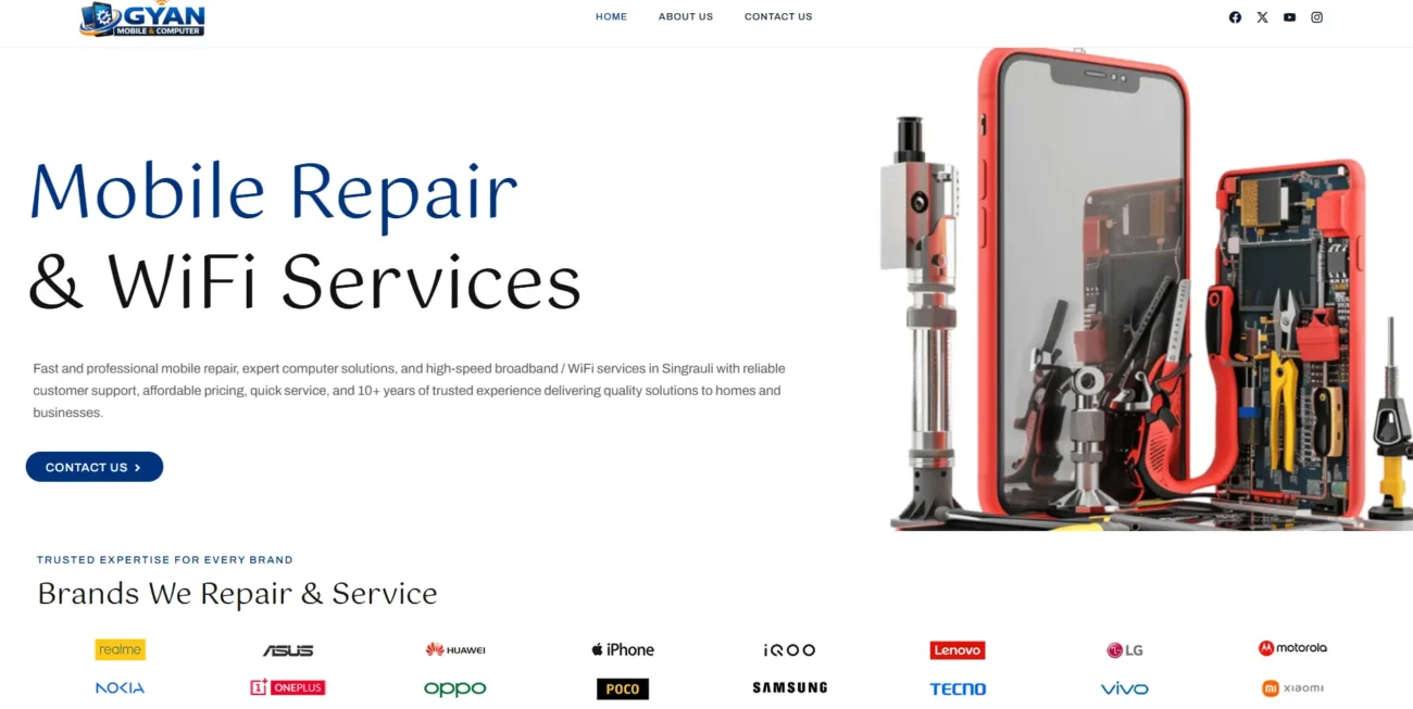 At Gyan Mobile & Computer Expert, we are committed to providing reliable, affordable, and professional technology solutions for customers in Singrauli and nearby areas. With 10+ years of trusted experience, we have built a strong reputation for quality service, honest pricing, and customer satisfaction.